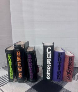 Halloween decorative set of books includes both