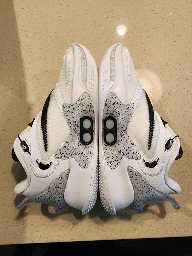 Nike Adapt BB 2.0 Basketball Shoes White Cement Oreo Size 7 - BQ5397-101