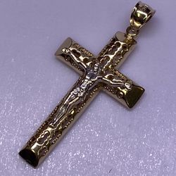 14k Crucifix Pendant 
