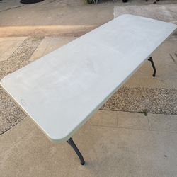 6’ Plastic Folding Card Table, Indoor Outdoor Portable Picnic Table
