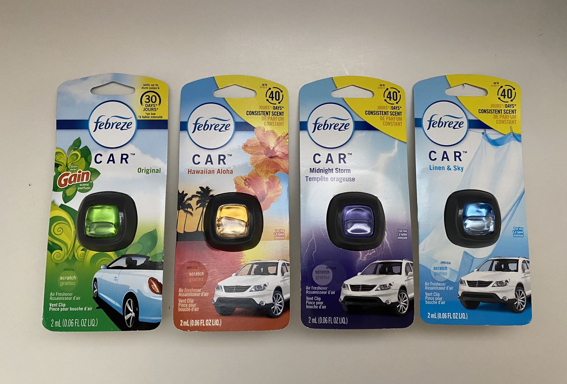 Febreze car clips 