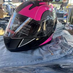 New AHR Helmet!! Size M 57-58! Pink And Black/ Size L 59-60! Red And Silver 