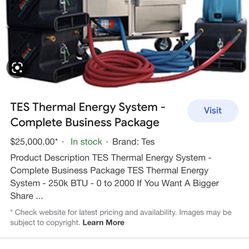 Dry  Dehumidifier  TES Thermal Energy System - Complete Business