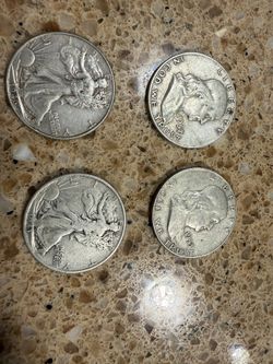4 Half Dollars 90%