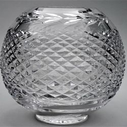 WATERFORD CRYSTAL 6" GLANDORE ROUND ROSE BOWL - MINT