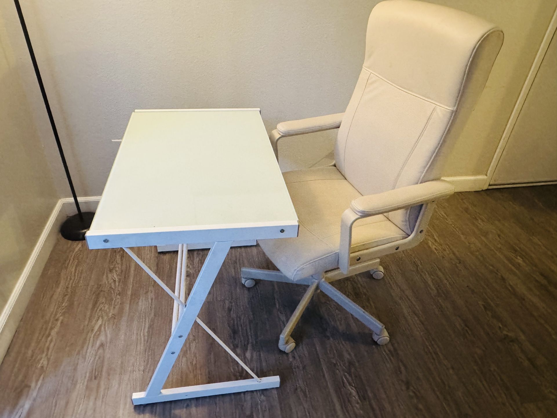 Desk Small Glass With Chair The Office