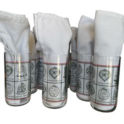 12 Days Of Christmas Glasses 8 Glasses 