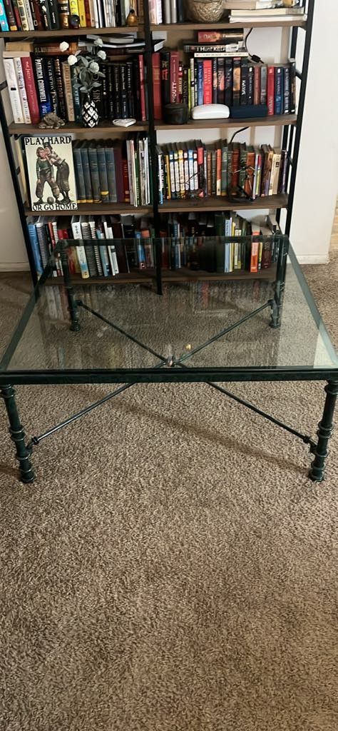 Tables Glass Top Living Room Table Set Coffee Table (36"×36" ×16.5") End Table 1 Square (20"×20"×20") End Table Rectangle (30"×20"×23") New Used