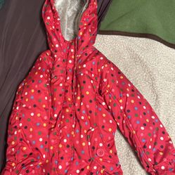 Little Girls Winter Coat Size 6/7 Practically New