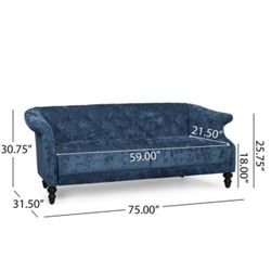 Blue Velvet Couch