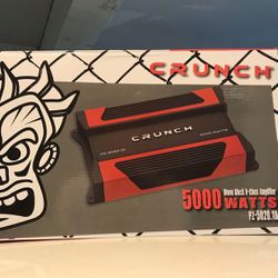 Crunch 5,000 Watts Monoblock Amplifier For Bass Comes With Bass Knob Remote Brand New In Box 