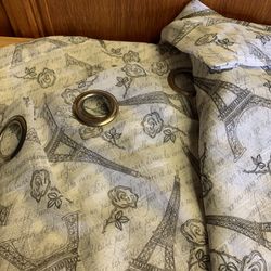 Set of two shower curtain panels