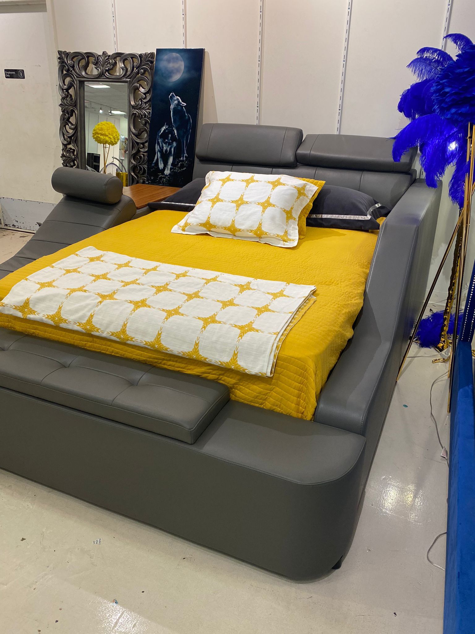 Leather Transformer Bedframe (Gray Or Black)