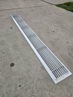 AG20 Series 4 x 42" Solid Alum Fixed Bar Supply/Return Air Vent Grille, Brushed Satin