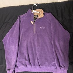 purple quarter zip size L