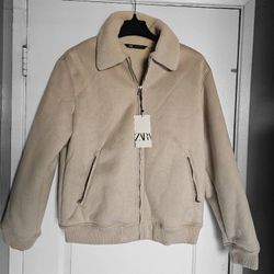 Men's Jacket Zara Faux Suede Leather Xl Chammara 