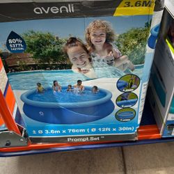 JLeisure Avenli 12014 1 to 2 Person Capacity Prompt Set Kids Above Ground Inflatable Outdoor