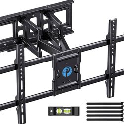 Pipishell Full Motion TV Wall Mount for Most 37-84 Inch TVs up to 132lbs, Wall Mount TV Bracket Articulating Swivel Tilt Extension Leveling Max VESA 6
