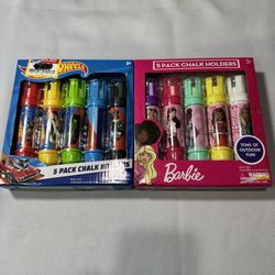 Hot wheels & Barbie Chalk Holders with Chalk New and sealed package