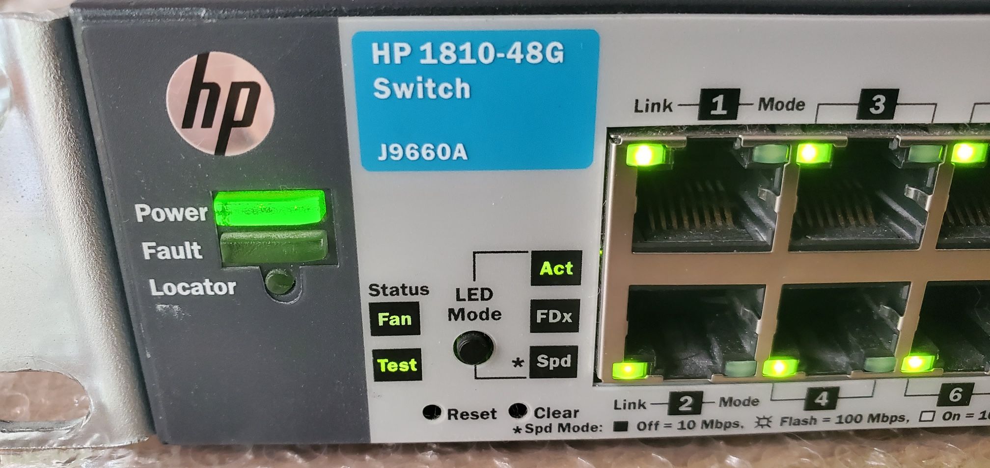 HP 48 -Port Network Switch J9660A 1810-48G