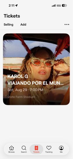 Karol G Floor Seat Concert Ticket