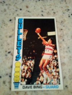 Vintage 1976 Topps basketball/ Dave Bing/ Washington bullets/guard/3x5 inch card/ card # 76