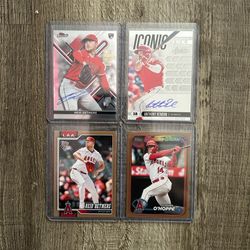 Topps MLB Los Angeles Angels autograph and numbered cards