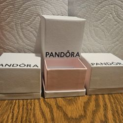 PANDORA  LOT OF3 JEM BOX STORAGE CHARM HOLDER STORAGE BOXES  