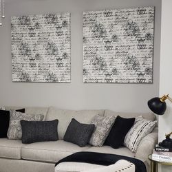 Large Decorative Canvas Art (2 Pieces)
