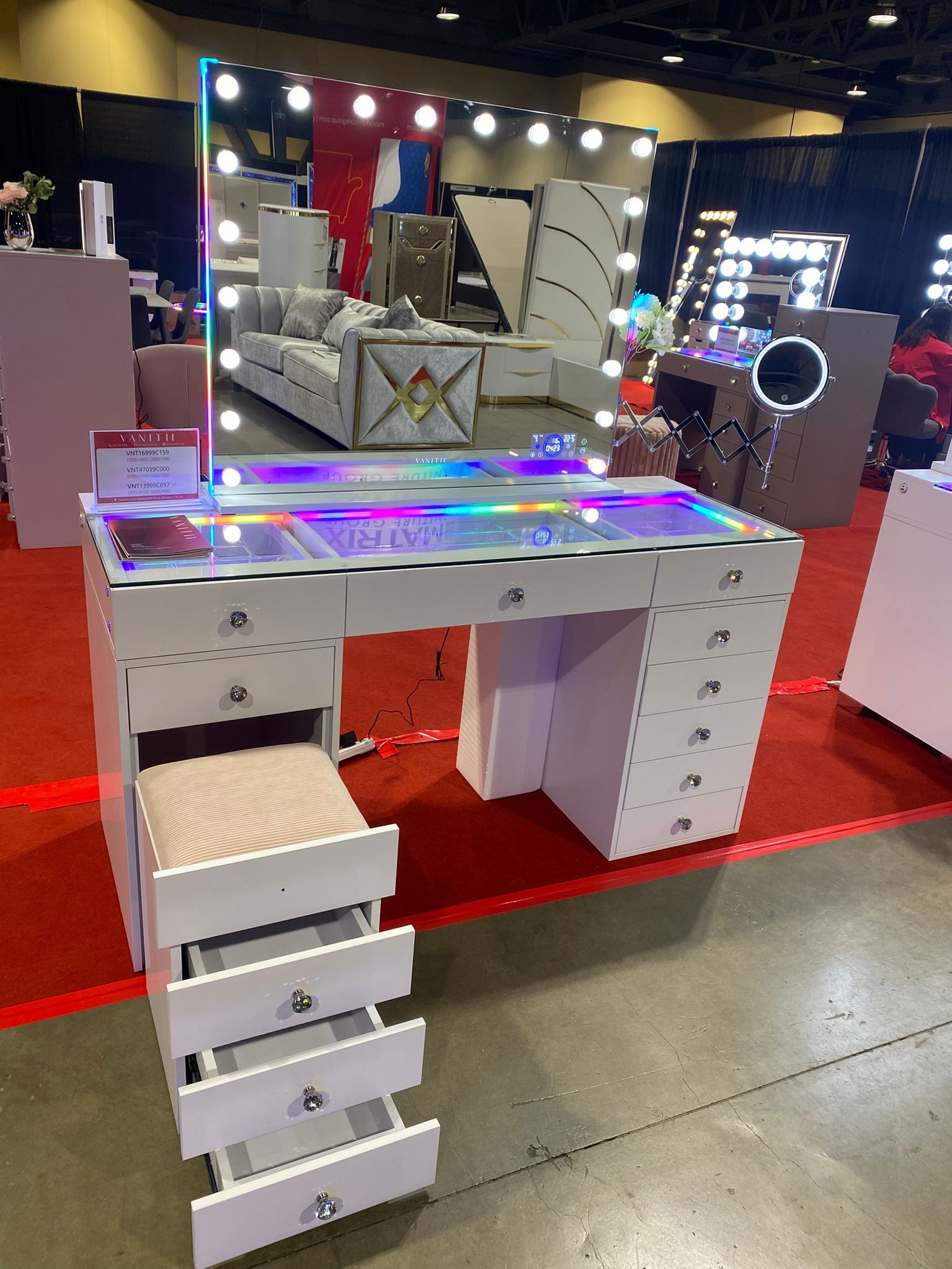 White Makeup Vanity Set