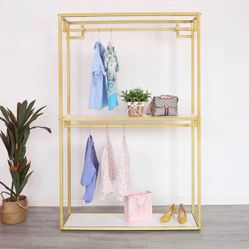 GOLD CLOTHING RACKS