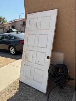 White Solid Wood Front Door - 78.5” x 35.5”