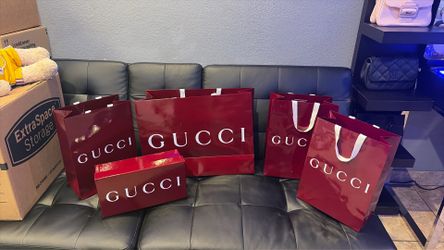 Gucci paper bags and box