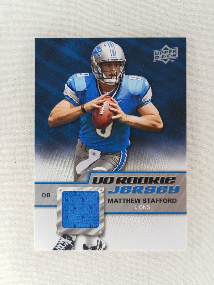 Matthew Stafford 2009 Upper Deck Working Jersey Patch Rookie