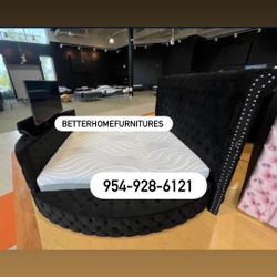 Brand New Round Bed With Storage- Finance Available 