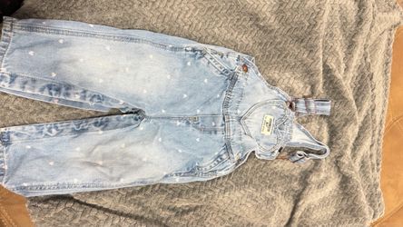 OshKosh Kids Denim Overalls with Heart Print