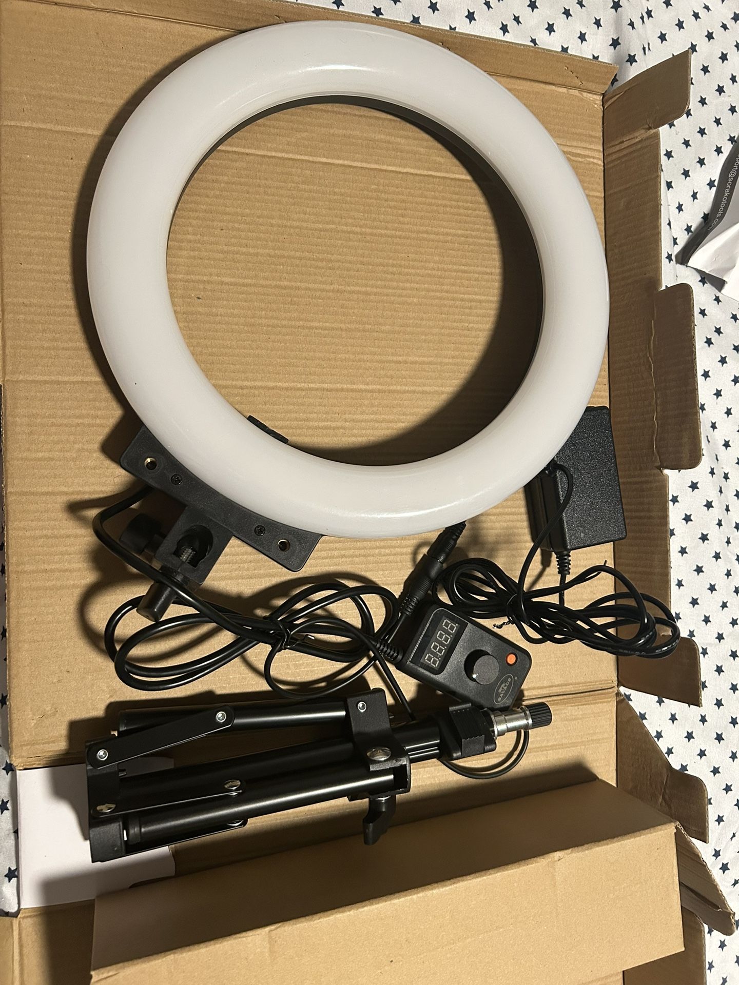 12” RGB TableTop Ring Light With Stand And Accessories 