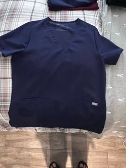 Like New Figs Navy Scrub Top (L)