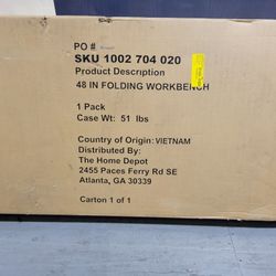 48'' Folding Workbench