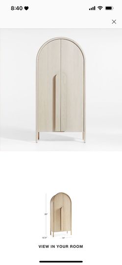 Crate And Barrel Arch Tall Cabinet New 