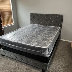 Queen Bed With Mattress Brand new , Delivery Same Day 