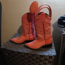 Botas De Avestruz # 4, Con Cinto # 38