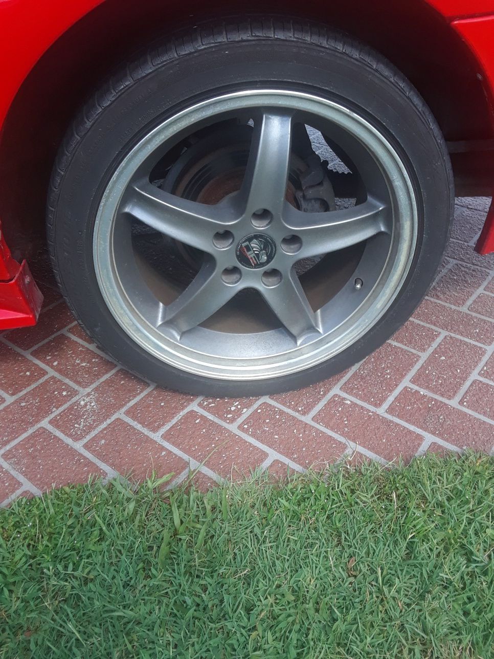 18 inch rims (4). With 2016 Bridgestone tires with 50% tread left. Good condition.
