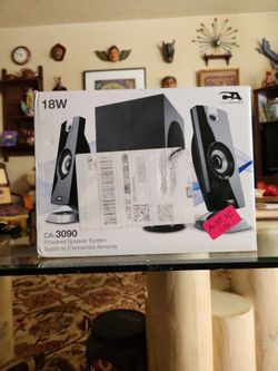 Cyber A Acoustics 18W Powered Speaker System Model CA-3090