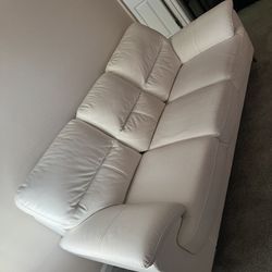 Faux Leather Couch & Recliner
