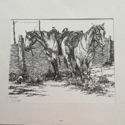 Don Gill Sketch Coffee Break At The Brace Signed 