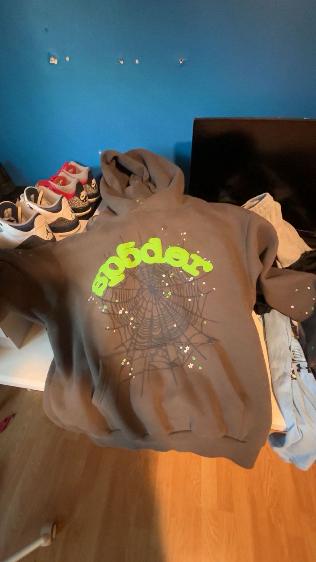 Slate Grey Sp5der Hoodie