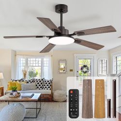 52 Inch Ceiling Fans with Lights and Remote -NEW (3534/16)
