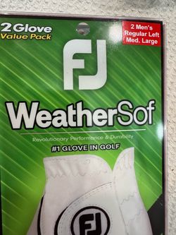 Brand New Footjoy WeatherSof 2 pack Golf Gloves Sz Med/Lrg