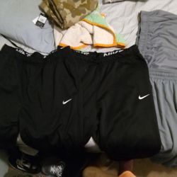 2 Black Nike Sweats, Grey Nike Shorts, Grey Nike Sweats
